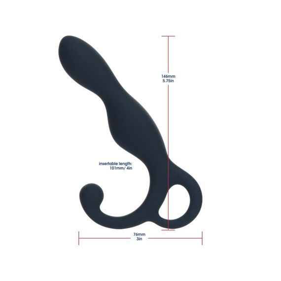 Массажер простаты Lux Active LX1 Anal Trainer 5.75″, Dark Blue, вибропуля в комплекте sexstyle | Зображення 2