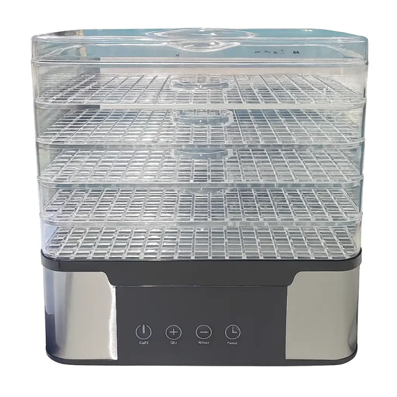 Електронна сушарка для овочів та фруктів 5 ярусів, Сушарка для овочів та м'яса Silver Love RB-912 | Зображення 4