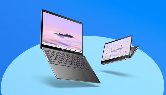 Ноутбук Acer Chromebook Plus Spin 514 CP514-4HN 14' WUXGA IPS Touch, Intel 3-100U, 8GB, F256GB, UMA, ChromeOS, сірий (NX.KYQEU.001) | Зображення 1