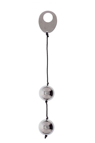 Металеві вагінальні кульки DOMINO METALLIC BALLS, SILVER