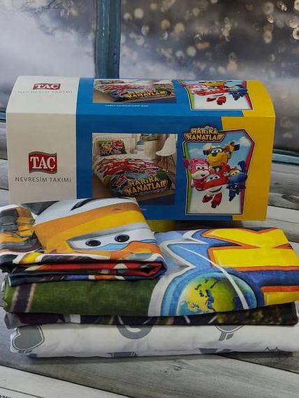 Постельное белье детское TAC Harika kanartla Хлопок/Ранфорс Полуторный размер