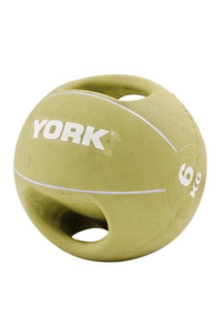 М'яч медбол 6кг York Fitness із двома ручками, салатовий