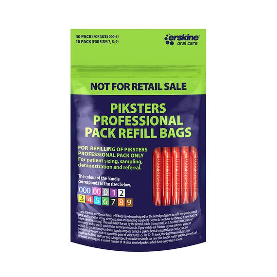 Міжзубні йоржики Piksters Refill Professional, № 4 (діаметр 0.9) червоні, конусні, м’яка упаковка, 40 шт