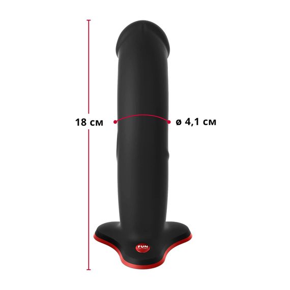 Фалоімітатор Fun Factory THE BOSS STUB, чорний, реалістична текстура, довжина 17,9 см, діаметр 4,1см | Зображення 1