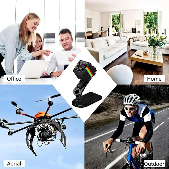 Мини камера видеонаблюдения WiFi SV HD 1080P  ночная съёмка, слот microSD Черный (sv2897) | Зображення 1