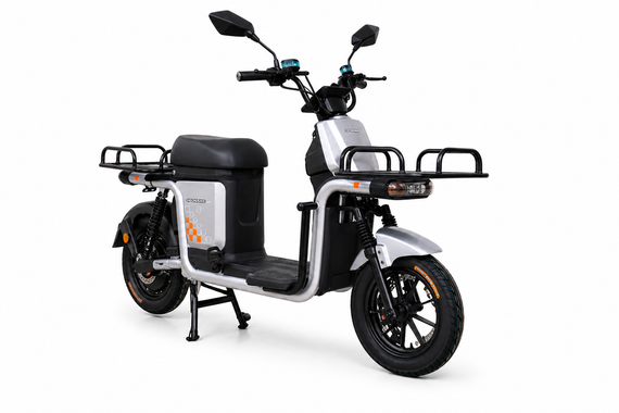Електроскутер Crosser SUPER MAX 1200W 60 V 30 Ah LiFePO4, до 60 км/год, запас ходу до 90 км, потужний електровелосипед Сірий | Зображення 1