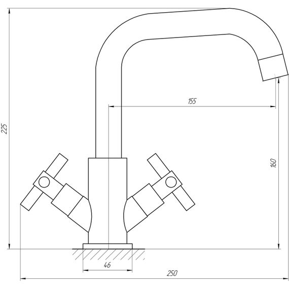 Змішувач для раковини Globus Lux DUKAT SD4-101S | Зображення 2