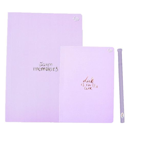 Набір Блокнотів 4Profi   "Title note" violet 64 арк. формат А5, В6 + ручка