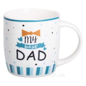 Чашка фарфоровая с надписями 450 (мл) My best dad RX-N240278MD