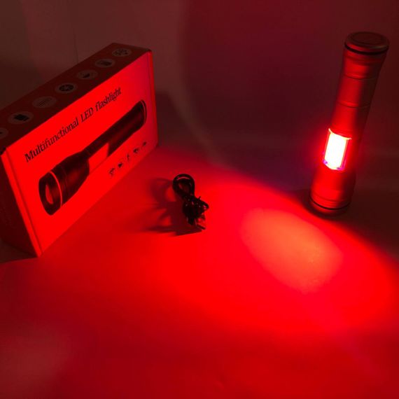 Ліхтар PLD-231 WHITE LASER LED PM10-TG+COB(white+red), 1х26650, Ліхтарик police оригінал, Ліхтарик поліс | Зображення 1