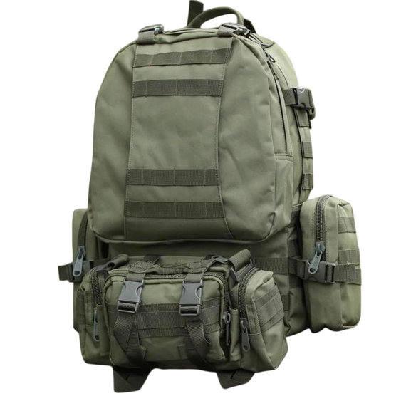 Военно-тактический рюкзак Molle Assault 55 L+ 3 органайзера Олива