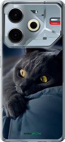 Чохол на Tecno POVA 6 Neo Димчастий кіт "825u-3753-2448"