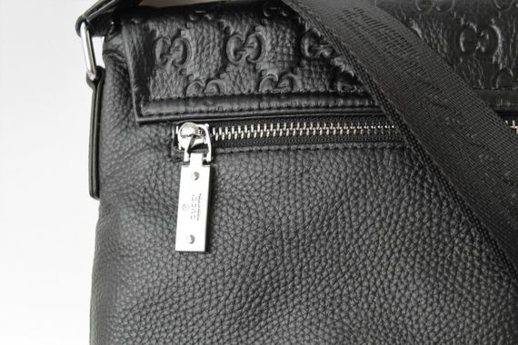 Мужская кожаная сумка Gucci black | Зображення 4
