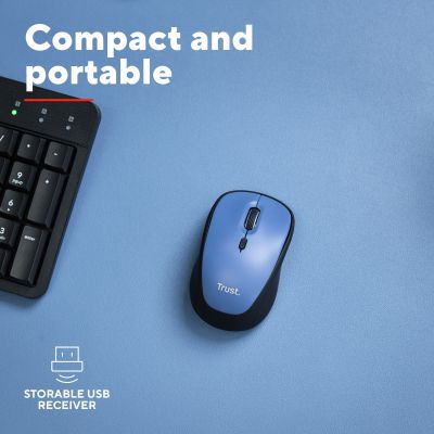 Мышка Trust Yvi+ Silent Wireless/Bluetooth Dark Blue (25514) | Зображення 1