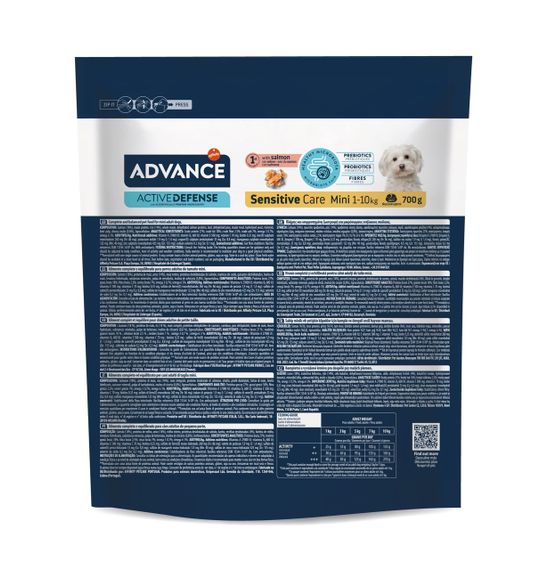 Сухий корм для собак малих порід із лососем Advance Mini Sensitive, 700 гр | Зображення 1