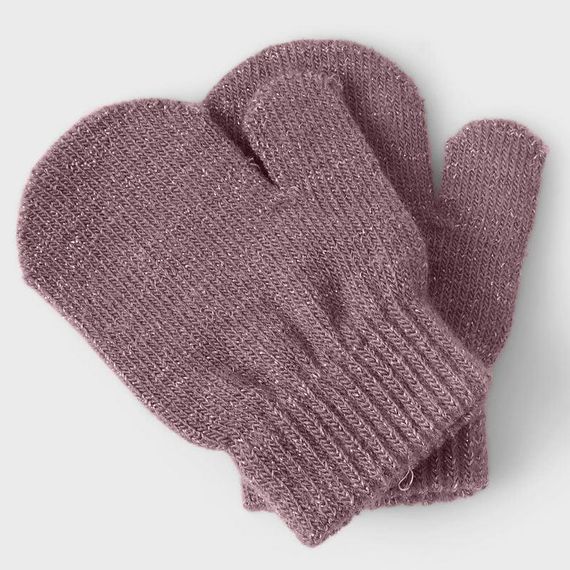 Дитячі демісезонні в'язані рукавиці для дівчаток Name It One size 2-6р Пудрові (25091739) | Зображення 1