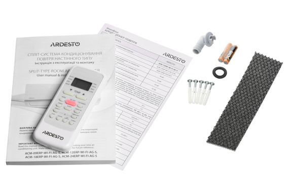 Кондиционер Ardesto ACM-24INV-R32-WF-AG-S 70м2 инвертор 24000BTU 7.0кВт A++/A+ -15°С Wi-Fi R32 белый | Зображення 3