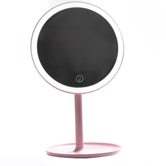 Зеркало для макияжа с увеличением и с подсветкой Розовый HP072TD020P | Зображення 1