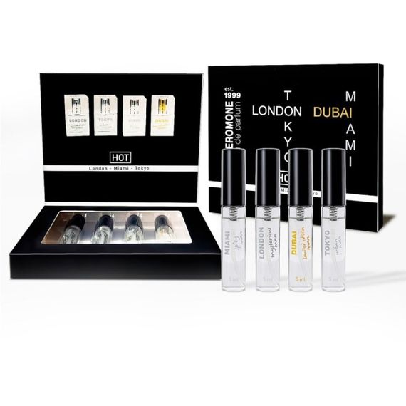 Набір парфумів для чоловіків з феромонами HOT LMTD Pheromone Perfume Мen, 4x5 мл sexstyle