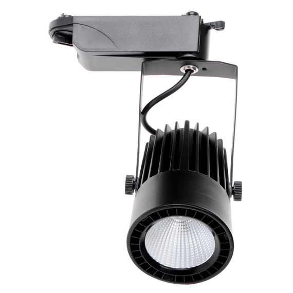 Светильник трековый поворотный LED 410/20W WW BK COB | Зображення 1