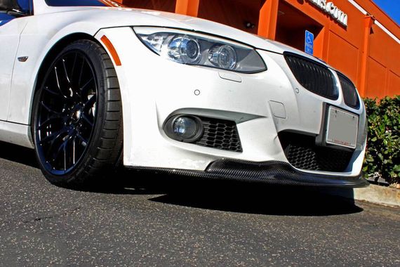 Накладка на передній бампер Lip RK-Style (для E92/E93 2010-2012 M-Sport, Карбон) для BMW 3 серія E-90/91/92/93 рр | Зображення 2
