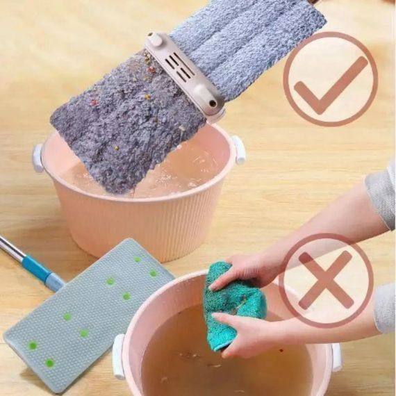 Швабра стрічка з відтискачем і насадкою Spin Mop 360 + Запаска для швабри 32*11 см/Швабра з самовіджимом | Зображення 4