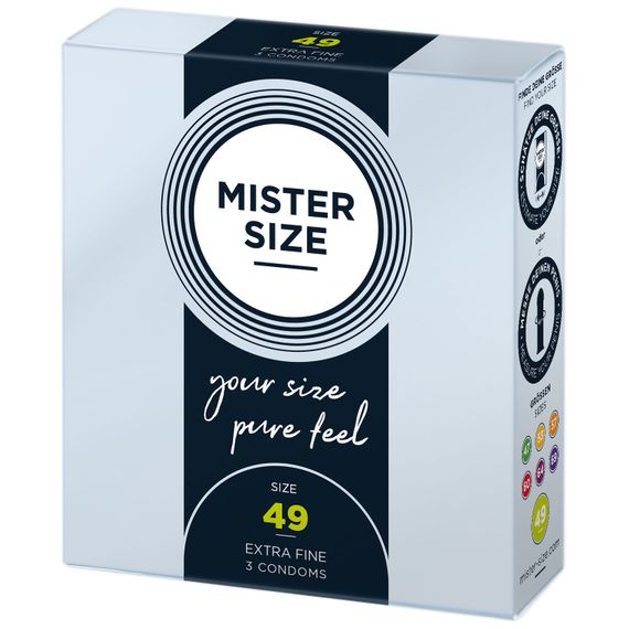 Презервативи Mister Size - pure feel - 49 (3 condoms), товщина 0,05 мм | Зображення 1