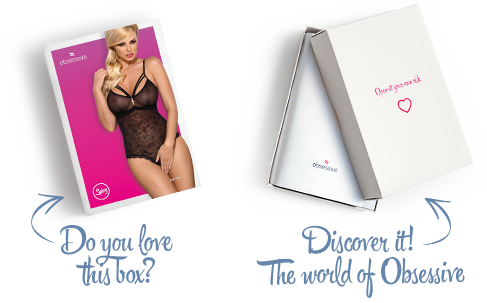Мереживне боді з доступом Obsessive 818-TED-1 teddy M/L, чорне sexstyle | Зображення 7