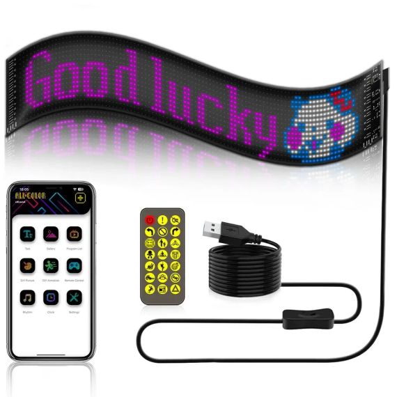 Гибкий экран LED Matrix Panel APP wifi rgb 120mm*595mm | Зображення 5
