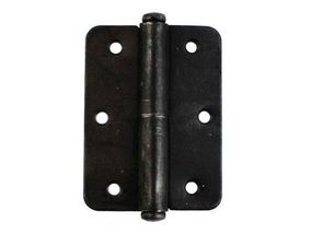 Петля дверная металлическая правая 130 мм, черная навесная для ворот или калитки