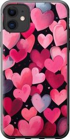 Чохол на iPhone 11 Сердечка 4 із силікону FCh_019908