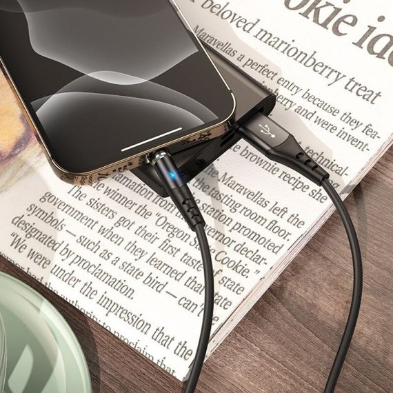 Кабель магнитный Hoco X60 Lightning USB 2A | Зображення 2