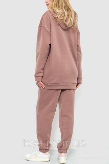 Спортивний костюм жіночий на флісі, колір моко, розміри S, M, L, XL, L, XXL, One e FA_008477 | Зображення 3