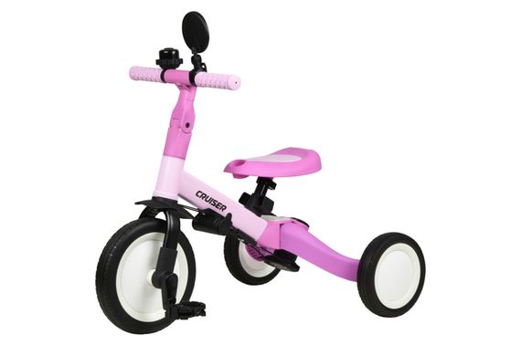 Біговел Tri-cycle 5in1 Cruiser Versa pink трансформер з дашком | Зображення 1