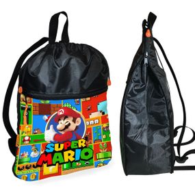 Рюкзак-мешок для обуви,спортивной формы Супер Марио "Super Mario" детская сумка для сменки (01303)