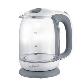 Електрочайник 1,7л 1850-2200W скло (диск) сірий MR-056-GREY Maestro