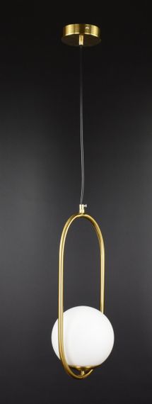 Люстра підвісна на 1 лампочку 26550 Латунь 45-190х15х15 см. | Зображення 1