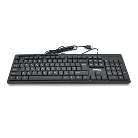 Клавиатура USB JEDEL K52, довж. кабеля 170см, , (483х188х35мм) Black, 104к, Q20