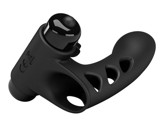 Кліторальний стимулятор на палець Pretty Love-Orlando Finger Black, BI - 014836 sexstyle | Зображення 4