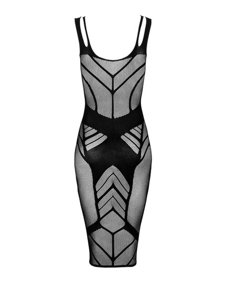 Напівпрозора сукня міді Obsessive D609 dress S/M/L, black Sex Aura | Зображення 3