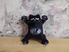 Игрушка кот Саймона в машину c вышивкой Лада жигули черный подарок автомобилисту 01585