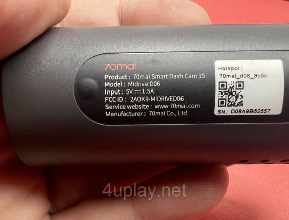 Акумулятор для автомобільного відеореєстратора 70mai Smart Dash Cam 1S (Midrive D06) Батарея 402035, 3-pin, 3.7V, 300mAh | Зображення 4