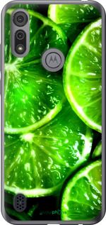 Чохол на Motorola E6s Зелені часточки лимона "852u-2001-2448"