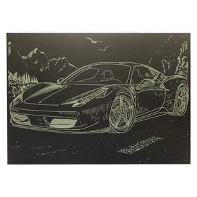Гравюра А4 "Спорткар-1" ГрА4-8з економ варіант в пакеті 29,7х21 см