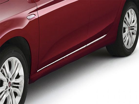 Молдинг дверний (4 шт, нерж) OmsaLine - Італійська нержавійка для Fiat Tipo 2016- рр
