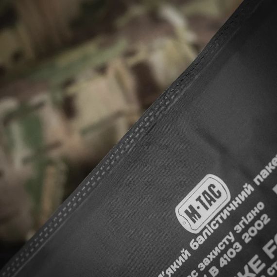 Балістичний пакет чорний M-TAC 1A класу захисту у напашник | Зображення 5