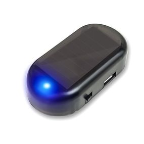 Автомобільна, протиугінна імітація сигналізації. Бездротова на сонячній енергії. Синя