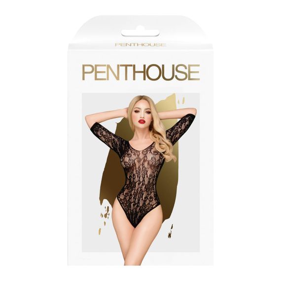 Боді Penthouse Lingerie-Midnight Visit, чорне, XL | Зображення 1