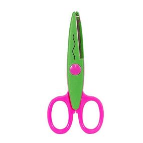 Ножницы детские 80685(Green-Pink) с фигурным лезвием