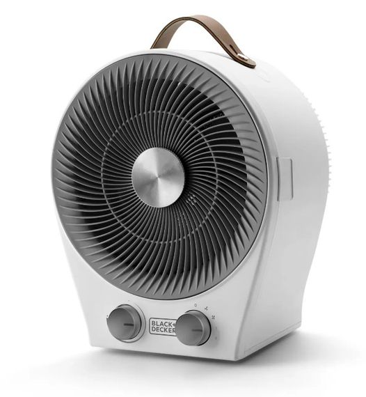 Тепловентилятор BLACK+DECKER 2,0 кВт, площа обігріву 20 кв.м., підлоговий, білий (BXFSH2000E)